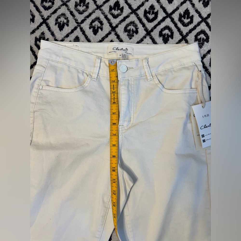 CHARLIE B White Women's Jeans with Embroidered Back Pockets - Picture 3 of 6